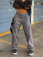 Benji | High Waist Cargo Wide Leg Jeans voor Dames