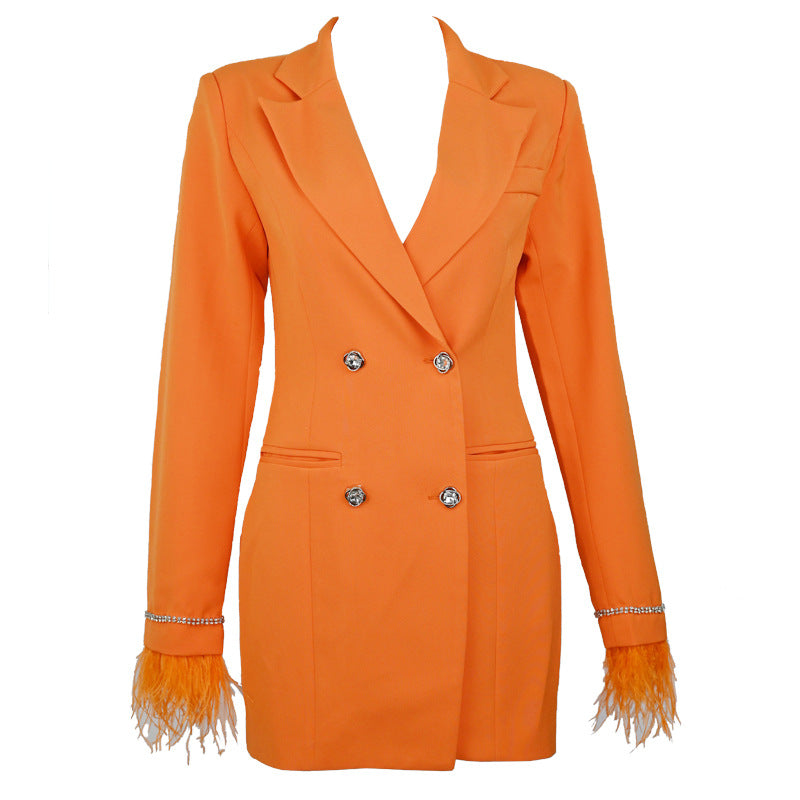 Hannah | Oranje Blazer Jurk