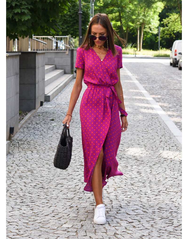 Michelle | Wrap Maxi Jurk Dames met Print