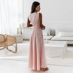 Selena | Elegante Maxi Jurk met Strikceintuur