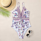 Zalina | Deep V-hals Badpak Dames Luxe Beachwear