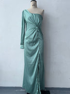 Selene | One Shoulder Gala Jurk met Split