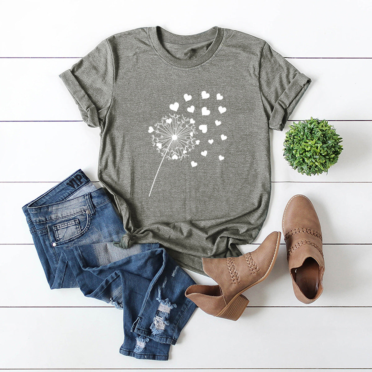 Aveline | Dandelion Graphic T-Shirt Dames