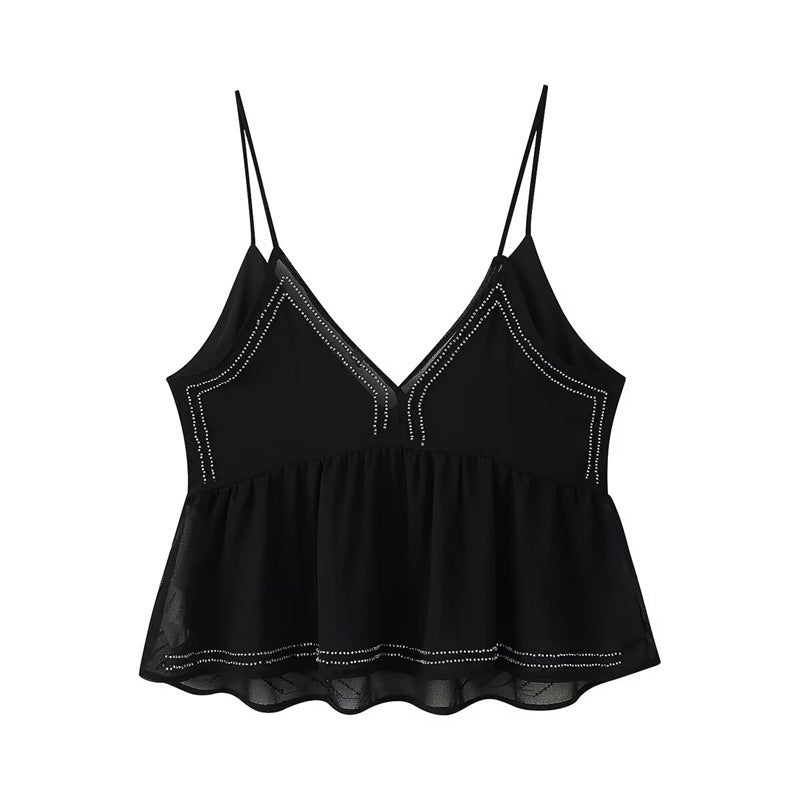 Jaléssa | Glitter Top met V-Hals Dames