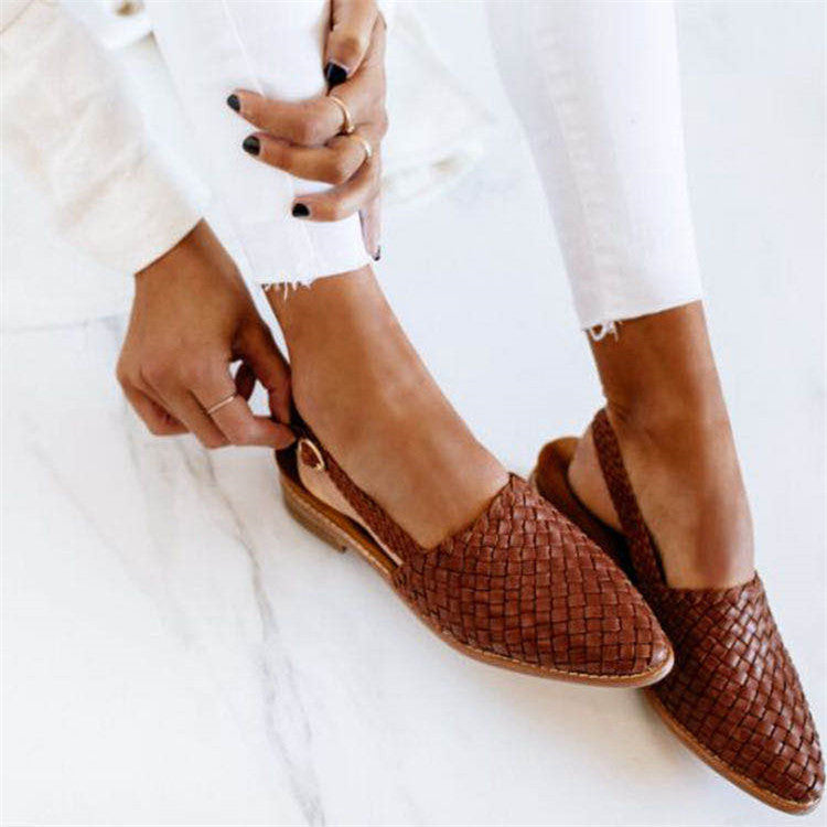 Léano | Gevlochten Slingback Sandalen Dames