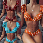 Aphrodite | Polkadot Bikini met Pofmouwen
