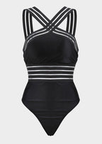 Leila | Zwarte Corrigerende Badpak Dames Luxe Fit