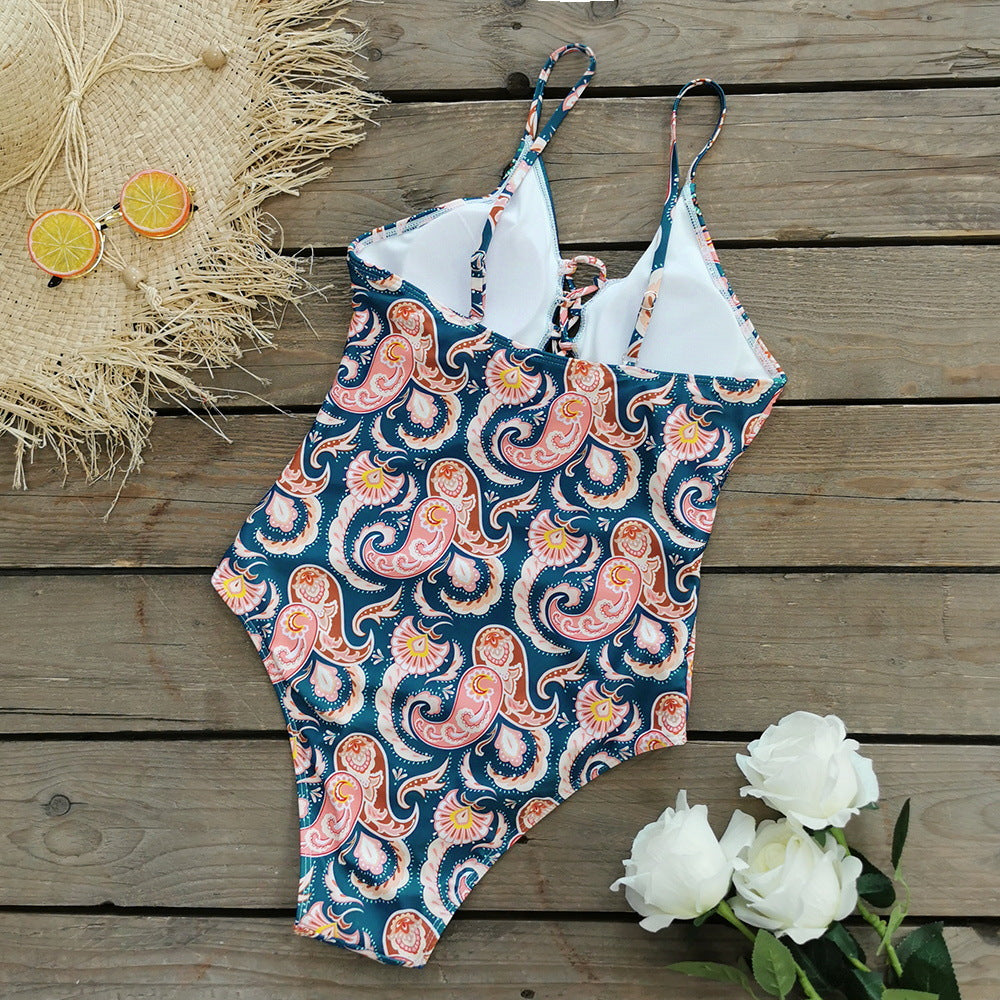 Zalina | Deep V-hals Badpak Dames Luxe Beachwear