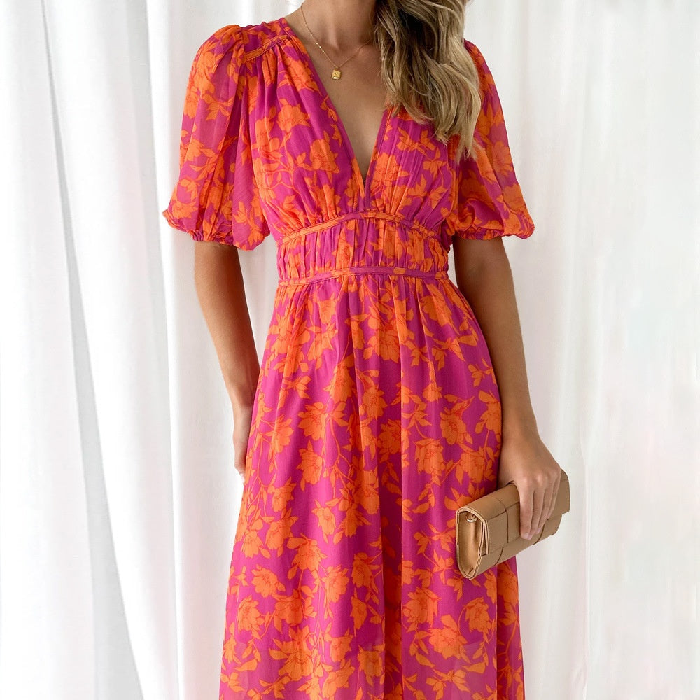 Juliette | Luxe Maxi Jurk met V-Hals Dames