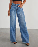 Pippa | Wide Leg Jeans Dames Hoge Taille