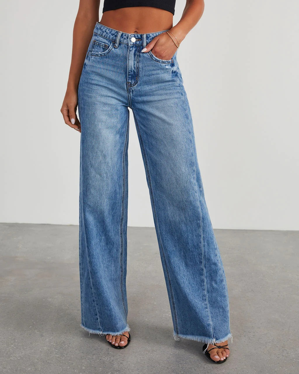 Pippa | Wide Leg Jeans Dames Hoge Taille