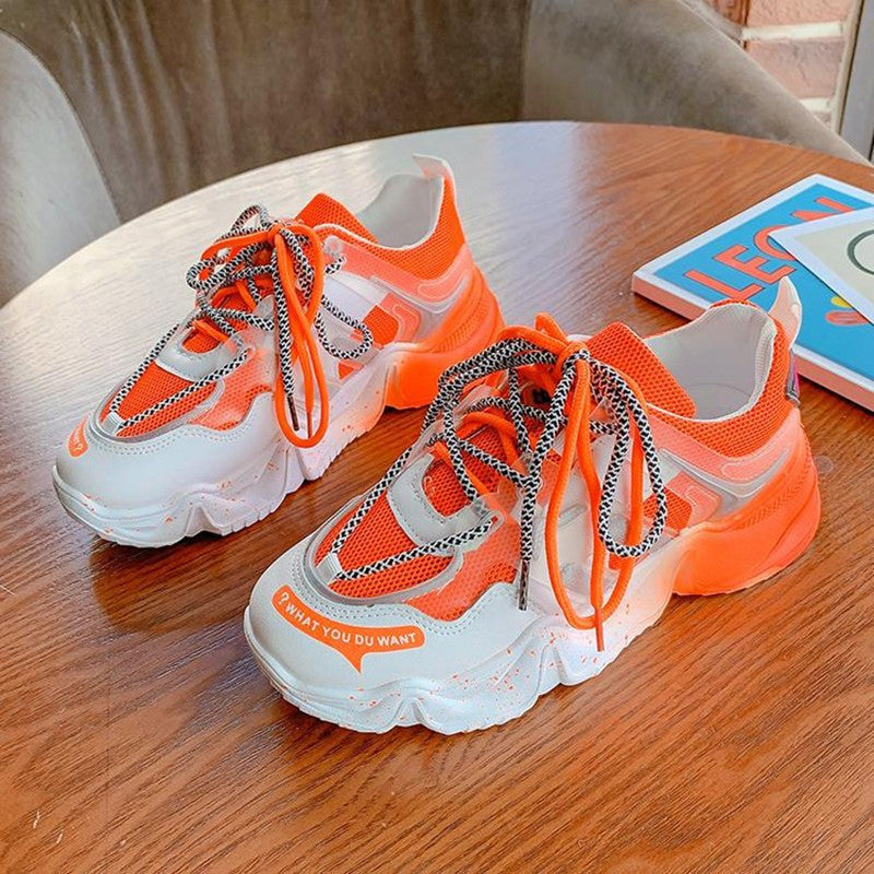 Allinda | Chunky Oranje Sneaker