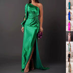 Selene | One Shoulder Gala Jurk met Split