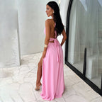 Xana | Halter Maxi Jurk