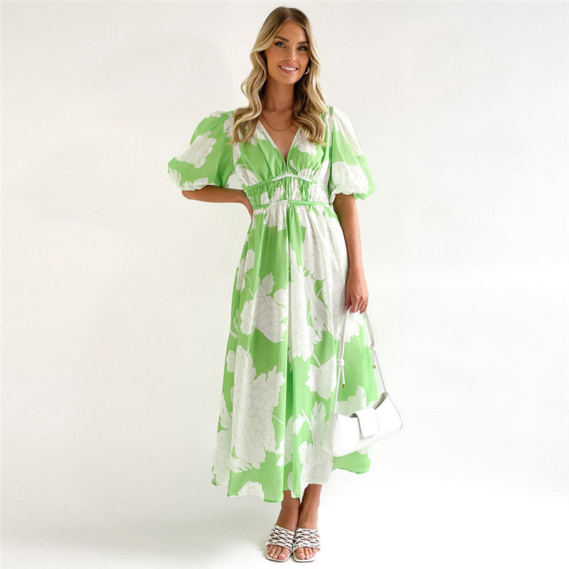Juliette | Luxe Maxi Jurk met V-Hals Dames