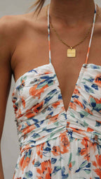 Fileine | Maxi Jurk Dames Chiffon Bloemenprint