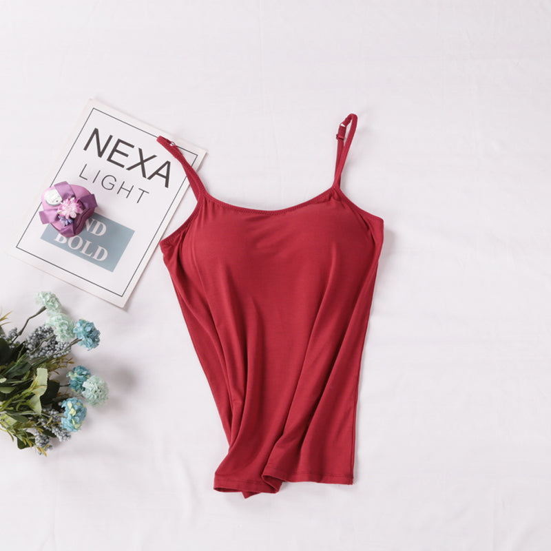 Livv | Basic Voorgevormde Spaghetti Top met Stretch