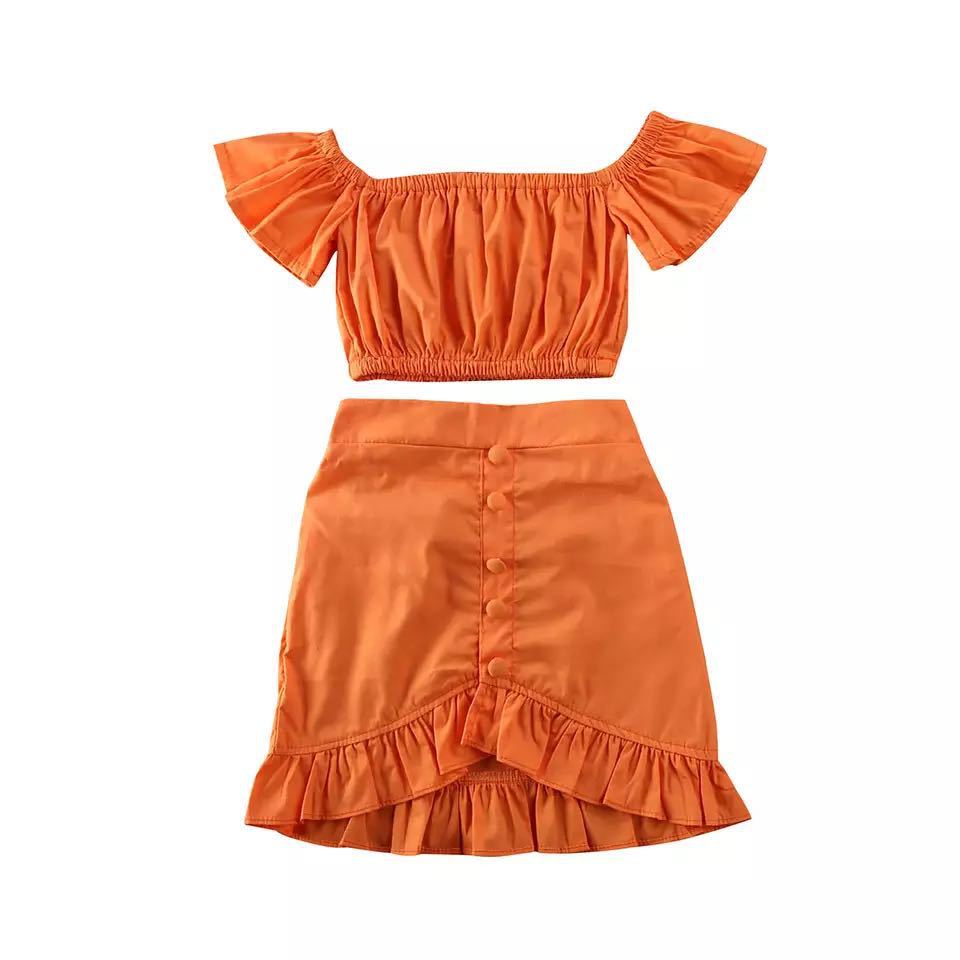 Gigi | Oranje Meisjes Set