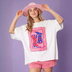 Dakota | Oversized Graphic Strass T-Shirt