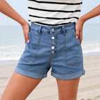 Cindy | High Waist Denim Short