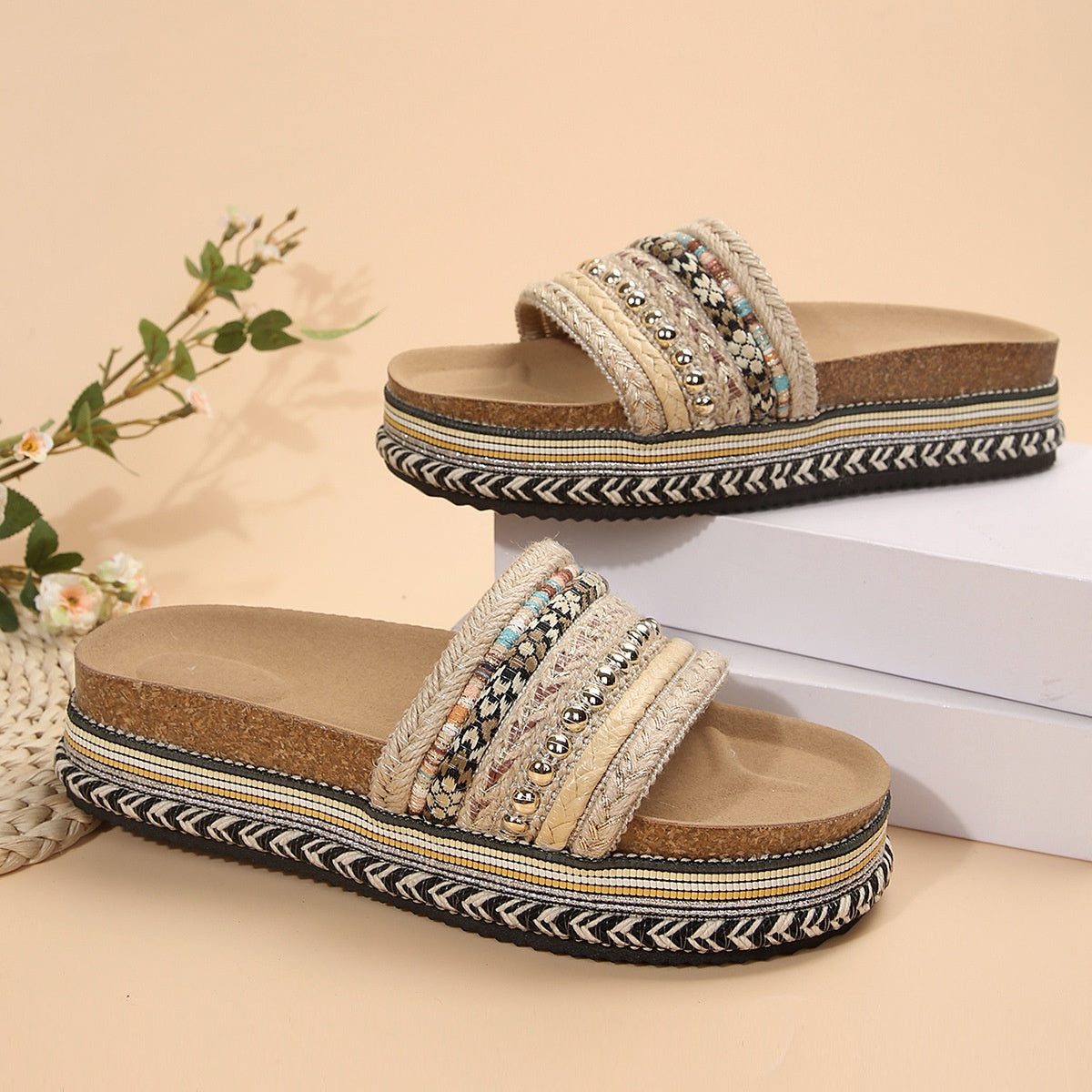 Nayeli | Bohemian Plateau Slippers Dames