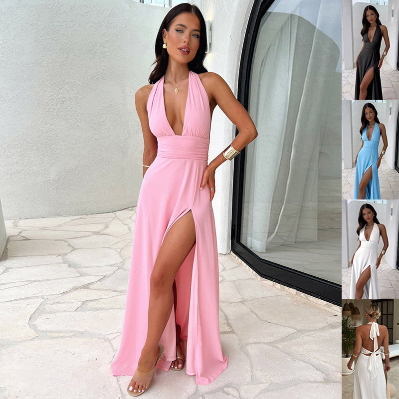 Xana | Halter Maxi Jurk