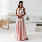 Selena | Elegante Maxi Jurk met Strikceintuur