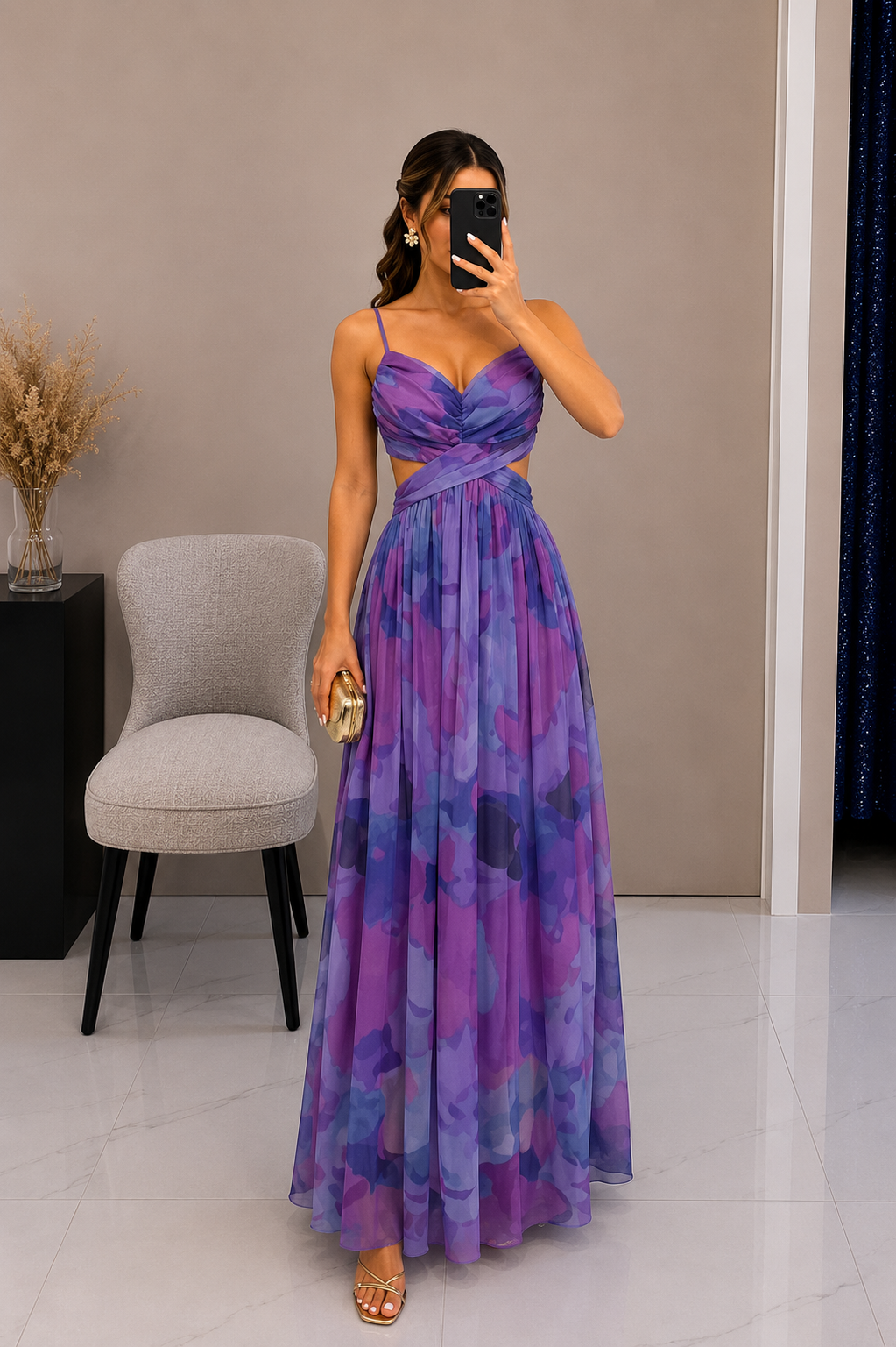 Soraya | Maxi Galajurk met Print