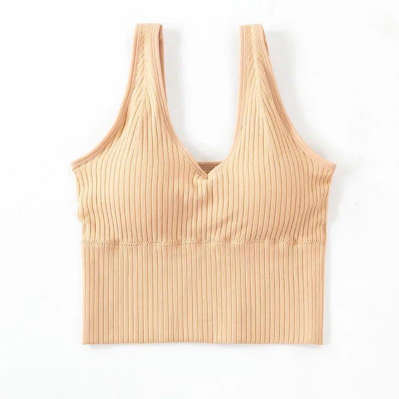 Jade | Seamless Rib V-Hals Top One Size