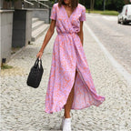 Michelle | Wrap Maxi Jurk Dames met Print