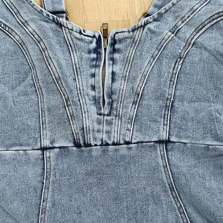 Lizzie | Denim Midi Jurk met Split