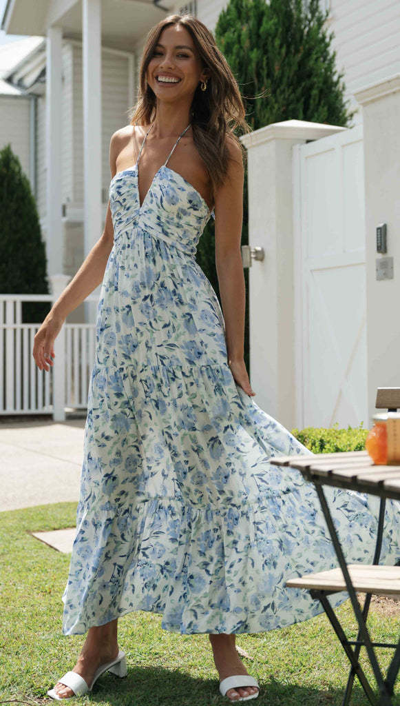 Fileine | Maxi Jurk Dames Chiffon Bloemenprint