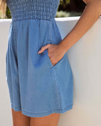 Didi | Smock Denim Jumpsuit