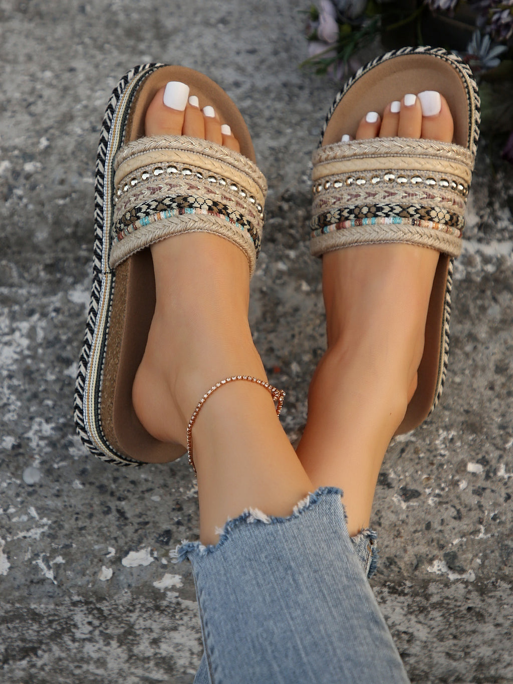 Nayeli | Bohemian Plateau Slippers Dames