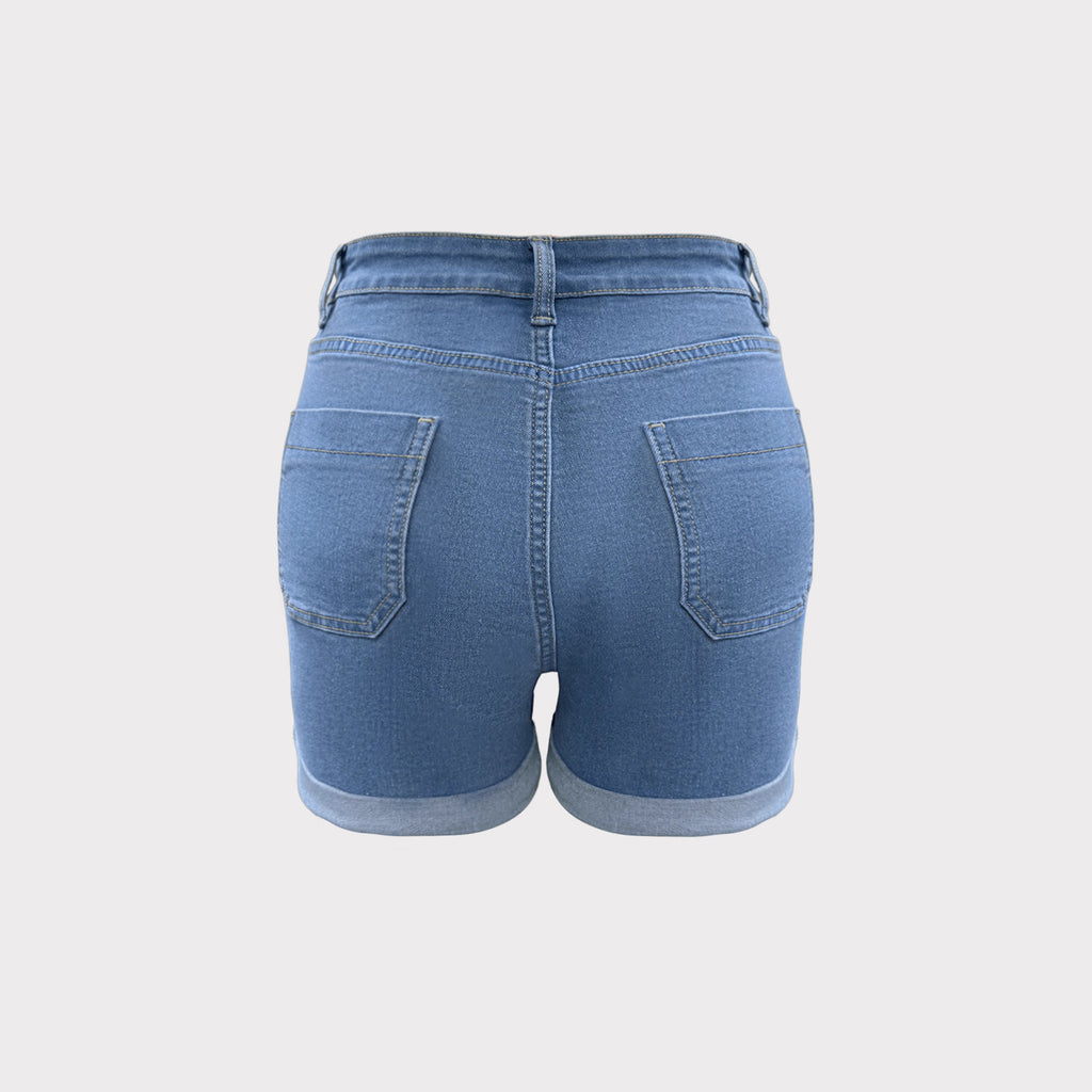 Cindy | High Waist Denim Short