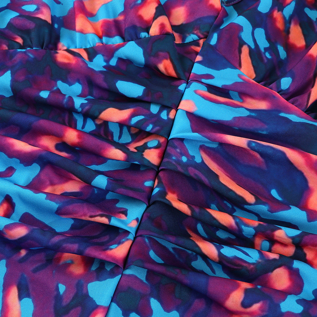 Donna | Maxi Jurk met Pofmouwen & V-Hals