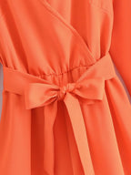 Caroline | Oranje Korte Jumpsuit