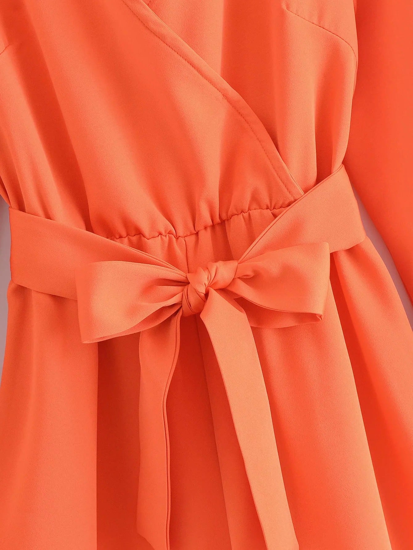 Caroline | Oranje Korte Jumpsuit