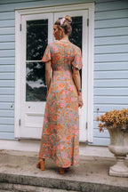 Camellia | Katoenen Maxi Wikkeljurk met Print