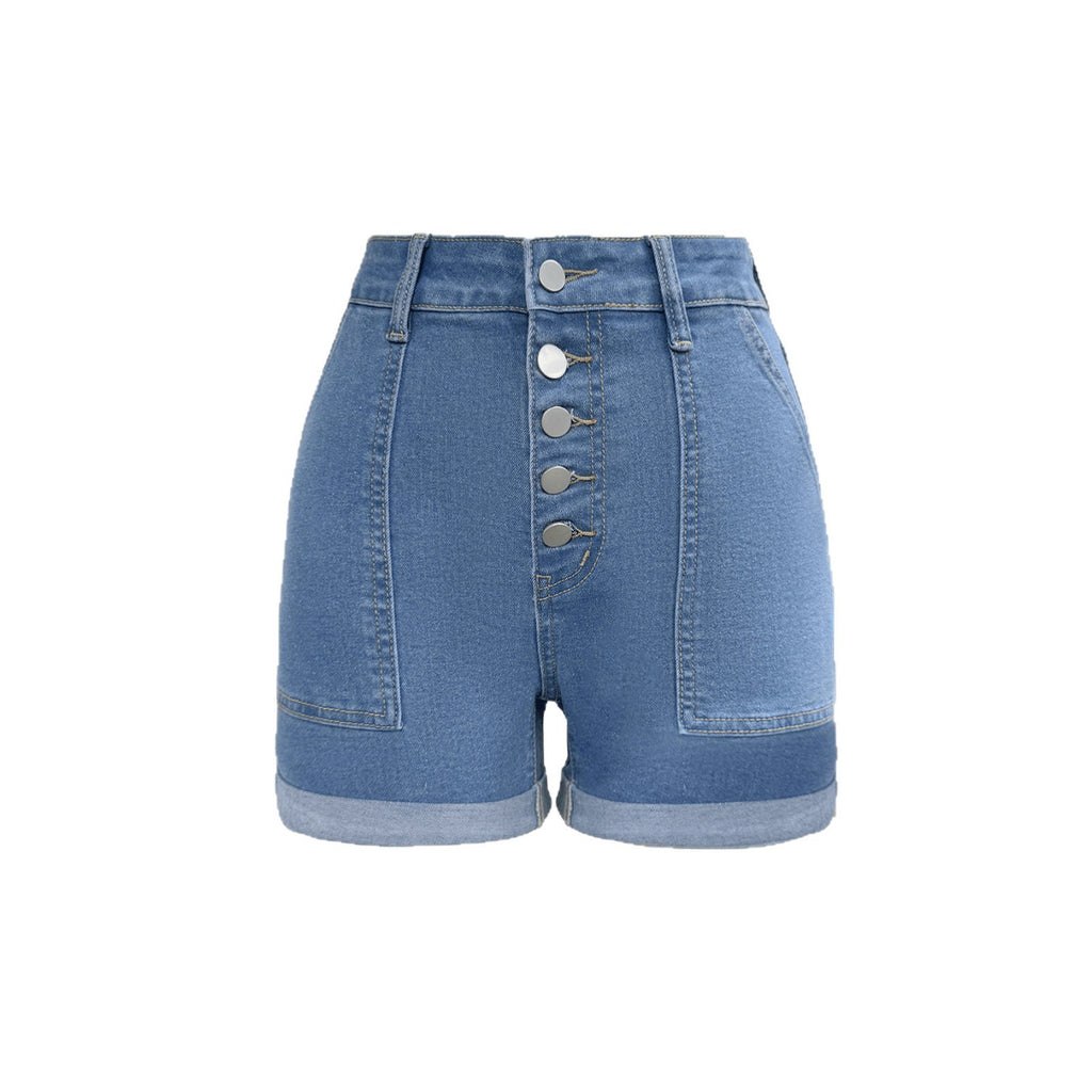 Cindy | High Waist Denim Short