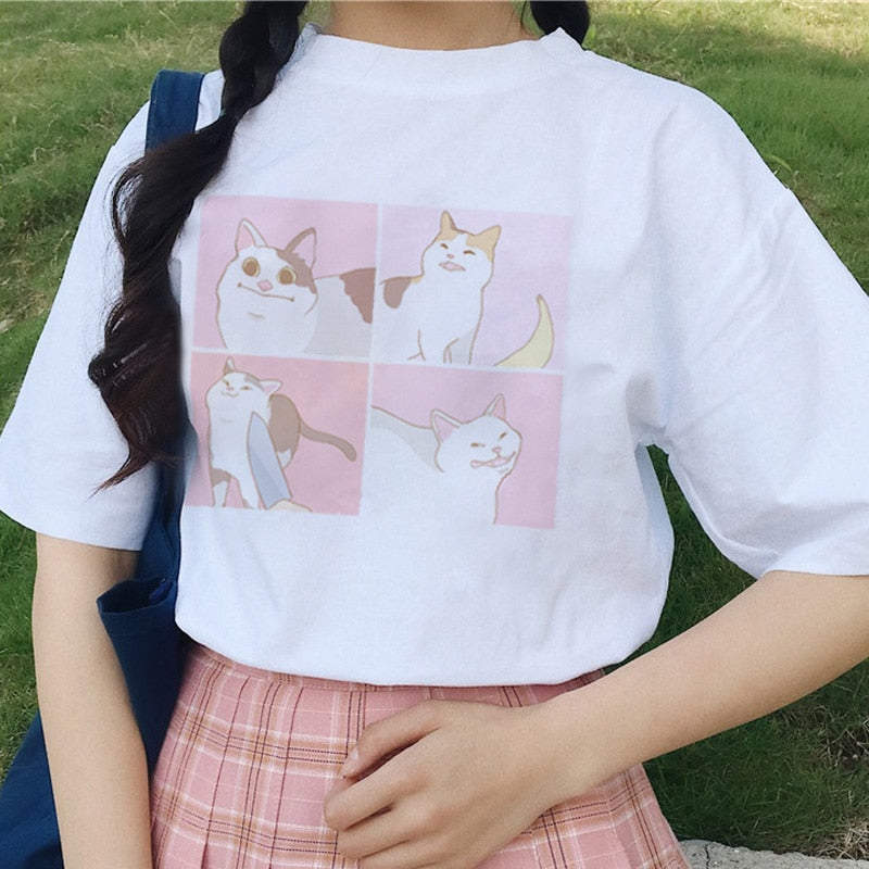 Miyumi | Cat Graphic T-Shirt Dames