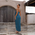 Isabella | Satin Midi Jurk Dames Chic