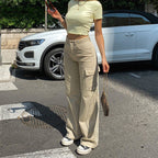 Autumna | Wide Leg Cargo Jeans Dames