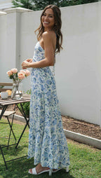 Fileine | Maxi Jurk Dames Chiffon Bloemenprint