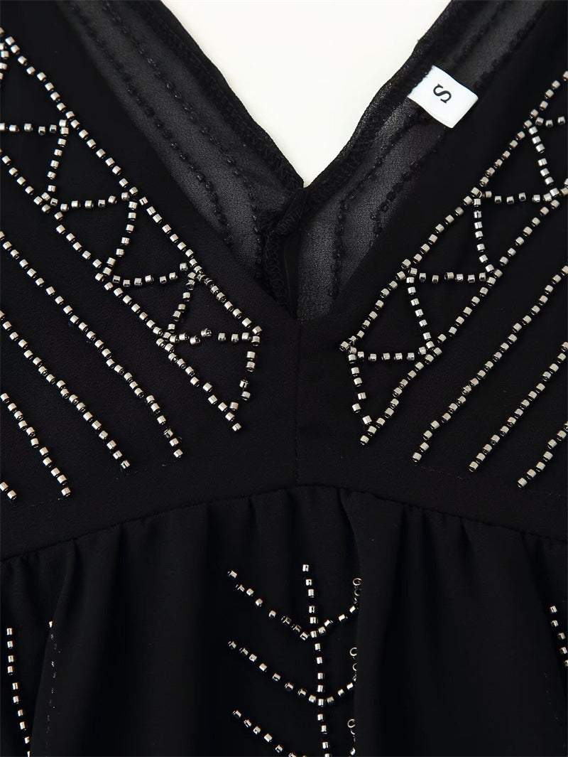 Jaléssa | Glitter Top met V-Hals Dames