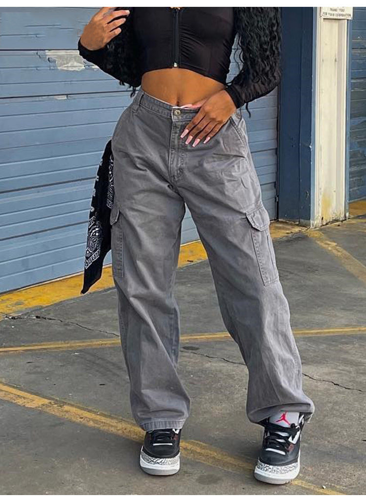 Benji | High Waist Cargo Wide Leg Jeans voor Dames