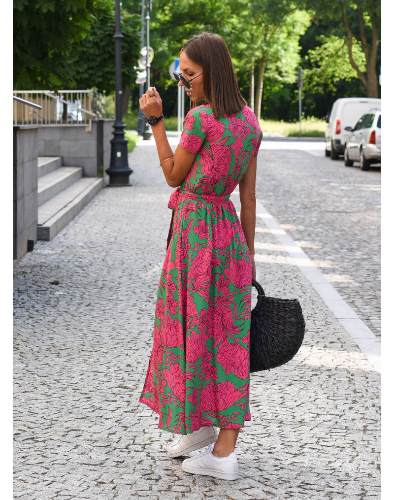 Michelle | Wrap Maxi Jurk Dames met Print