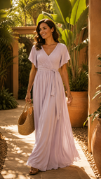 Holly | Maxi Wrap Jurk Dames Chic