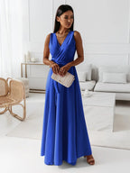 Selena | Elegante Maxi Jurk met Strikceintuur