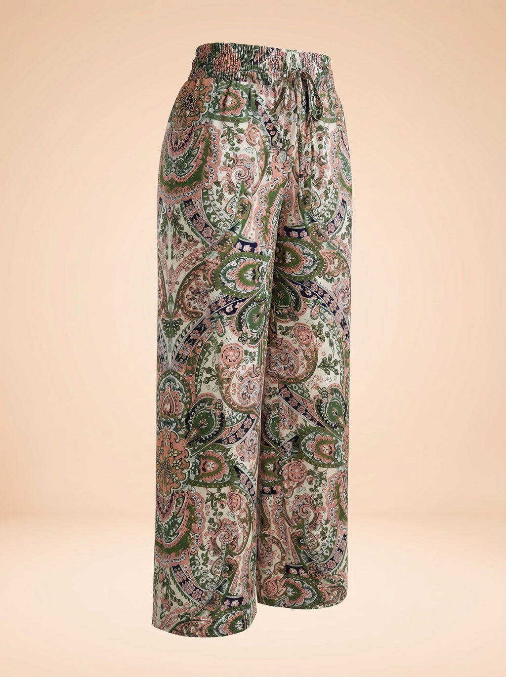 Lynn | Bohemian Wide Leg Broek voor Dames met Paisley Print